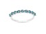 Round Blue Topaz Sterling Silver Anniversary Style Stackable Band Ring, 0.90ctw