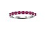 Round Ruby Sterling Silver Anniversary Style Stackable Band Ring, 0.90ctw