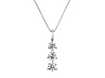 0.50ctw Diamond 3 Stone Pendant 14k White Gold