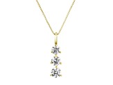 0.50ctw Diamond 3 Stone Pendant 14k Yellow Gold