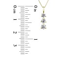 0.50ctw Diamond 3 Stone Pendant 14k Yellow Gold