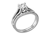 14K White Gold 1.10ctw Diamond Engagement Ring Set