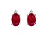 0.82ctw Oval Ruby and Diamond Earring in 14k White Gold