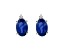0.82ctw Oval Sapphire and Diamond Earring in 14k White Gold