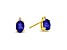 0.82ctw Oval Tanzanite and Diamond Earring set in 14k Yellow Gold