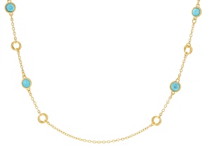 Judith Ripka Verona Magnesite 36" 14k Gold Clad Necklace