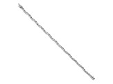 Rhodium Over 14k White Gold Diamond Infinity Link Bracelet