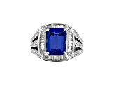 14K White Gold Tanzanite and Diamond Ring, 3.73ctw