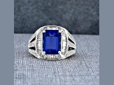 14K White Gold Tanzanite and Diamond Ring, 3.73ctw