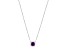 Purple African Amethyst Platinum Over Sterling Silver Pendant With Chain 0.65ctw