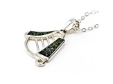 Connemara Marble Sterling Silver Harp Necklace