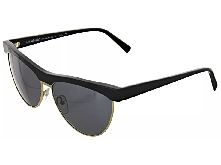 bob sdrunk-Lizzie-01 Black and Gold Tone Frame / Gray Lenses 
