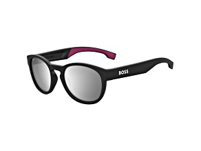 Hugo Boss Men's 54mm Matte Black and Burgundy Sunglasses