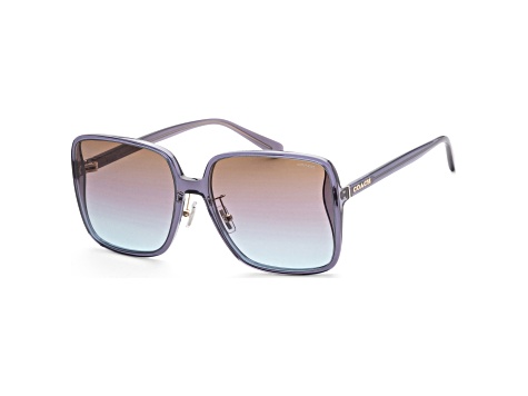 Coach Women's 61mm Transparent Violet Sunglasses