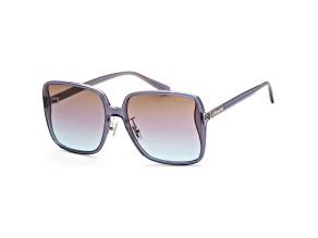 Coach Women's 61mm Transparent Violet Sunglasses