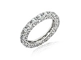 White Cubic Zirconia Platinum Over Sterling Silver Asscher Cut Ring 4.75ctw