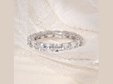 White Cubic Zirconia Platinum Over Sterling Silver Asscher Cut Ring 4.75ctw