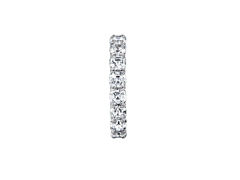 White Cubic Zirconia Platinum Over Sterling Silver Asscher Cut Ring 4.75ctw