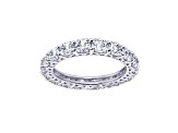 White Cubic Zirconia Platinum Over Sterling Silver Asscher Cut Ring 4.75ctw