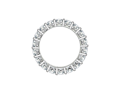 White Cubic Zirconia Platinum Over Sterling Silver Asscher Cut Ring 4.75ctw