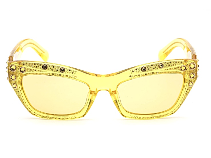 Swarovski Shiny Yellow with Crystal Accent Frame / Roviex Lens Sunglasses