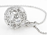 Judith Ripka 10.80ctw Bella Luce® Diamond Simulant Rhodium Over Sterling Silver Sphere Necklace