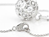 Judith Ripka 10.80ctw Bella Luce® Diamond Simulant Rhodium Over Sterling Silver Sphere Necklace