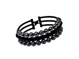 Hematite Stainless Steel Bangle Bracelet