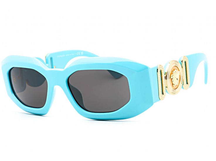Versace Azure Blue Frames / Dark Gray Lenses Sunglasses