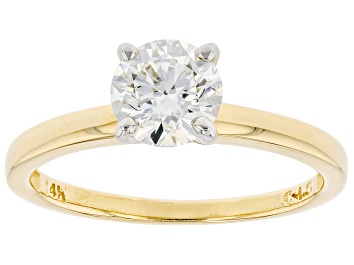 Picture of Round white lab-grown diamond, 14kt yellow gold solitaire Ring 1.00ctw