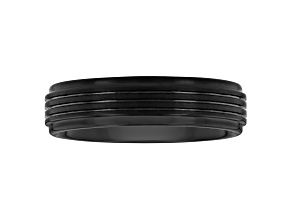 Tungsten Comfort™ Tungsten Black Ion Plated Multi Grooved Band