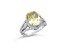 Judith Ripka 9.13ctw Canary and White Bella Luce Diamond Simulant Rhodium Over Sterling Silver Ring