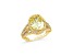 Judith Ripka 8.2ct Canary Yellow and 0.93ctw White Bella Luce Diamond Simulant 14K Gold Clad Ring