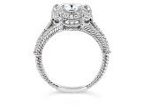 Judith Ripka 9.13ctw Oval and Round Bella Luce Diamond Simulant Rhodium Over Sterling Silver Ring