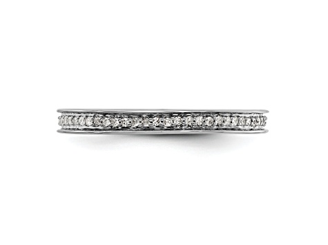 Sterling Silver Stackable Expressions and Diamonds Polished Ring 0.195ctw