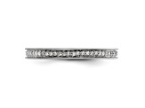 Sterling Silver Stackable Expressions and Diamonds Polished Ring 0.195ctw