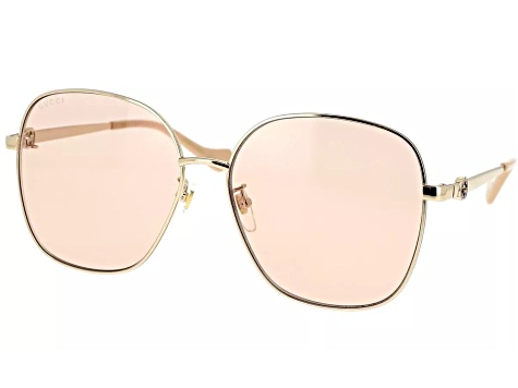Gucci Gold Tone Frame / Orange Lens Sunglasses - 1151VA | JTV display picture 1
