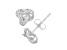 White Diamond Accent 10K White Gold Diamond Love Knot Earrings