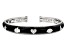 Judith Ripka 0.35ctw Bella Luce® and Black Enamel Rhodium Over Sterling Silver Luck Cuff Bracelet