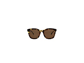 Bottega Veneta Round Full-Frame Brown Tortoise Acetate Sunglasses