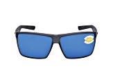 Costa Del Mar Rincon Matte Smoke Blue Mirror 580P Polarized 63mm Sunglasses