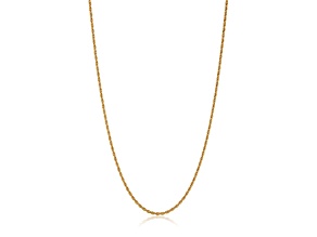 Invicta Jewelry Men's Rope Chain Yellow Steel Necklace (3mm) - 24"