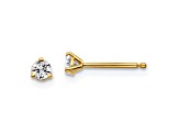 14K Yellow Gold Lab Grown Diamond 1/10ctw VS/SI GH 3 Prong Earrings