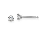 14K White Gold Lab Grown Diamond 1/10ctw VS/SI GH 3 Prong Earrings