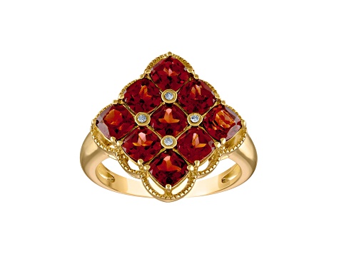 Red Garnet 14k Yellow Gold Over Sterling Silver Ring 3.44ctw