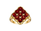 Red Garnet 14k Yellow Gold Over Sterling Silver Ring 3.44ctw