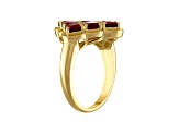 Red Garnet 14k Yellow Gold Over Sterling Silver Ring 3.44ctw