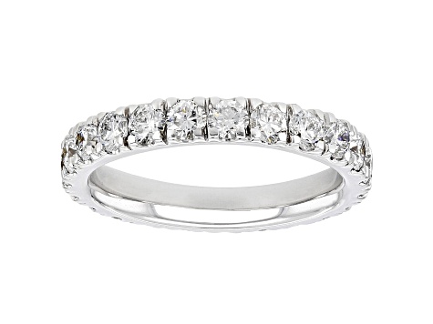 White Lab-Grown Diamond 14k White Gold Eternity Band Ring 2.00ctw