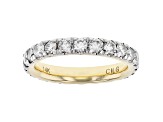 White Lab-Grown Diamond 14k Yellow Gold Eternity Band Ring 2.00ctw