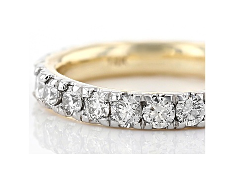 White Lab-Grown Diamond 14k Yellow Gold Eternity Band Ring 2.00ctw